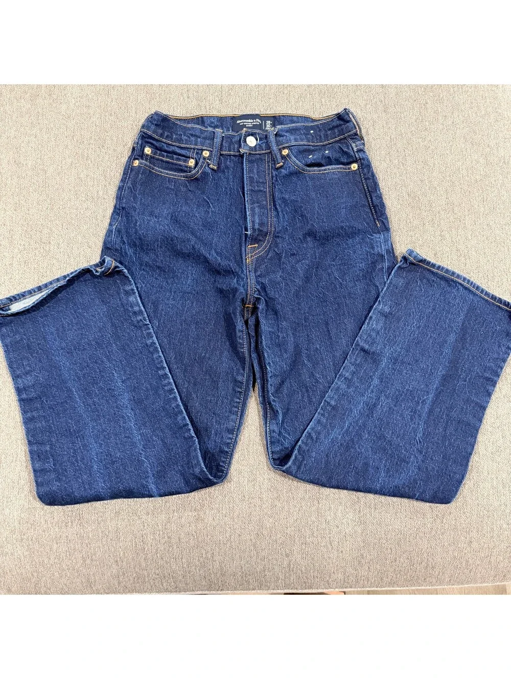 Abercrombie Fitch A&F Vintage Stretch Baggy Jeans Mens 28x30 Dark Wash
